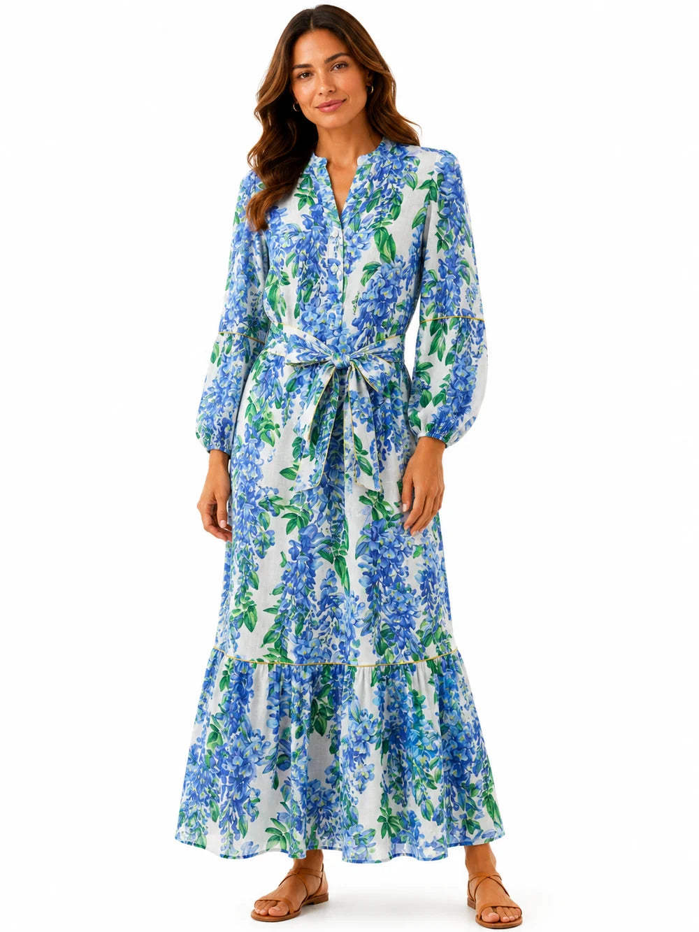 Leinenkleid MONACO LONG Blau "Luisa Positano"