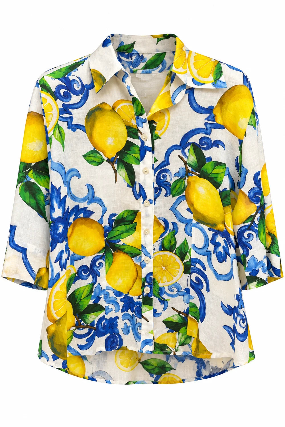 Leinenhemd NARA Lemon Design "Luisa Positano"