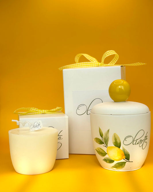 BIO Soja Wachskerze LIMONE