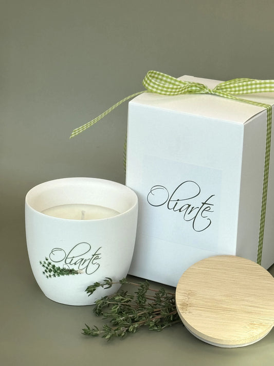 BIO Soja Wachskerze THYMIAN