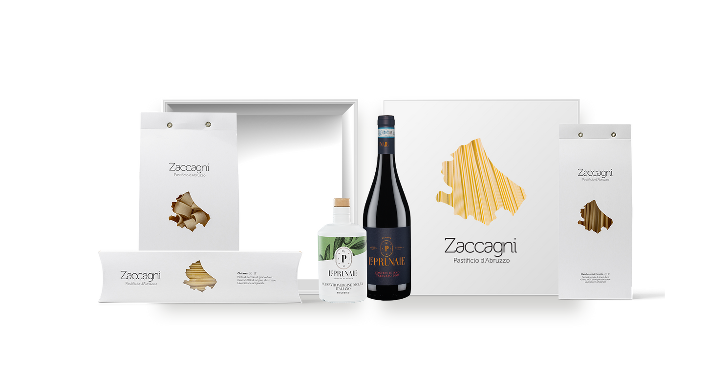 Geschenkset Zaccagni Pasta, Vino & Olio