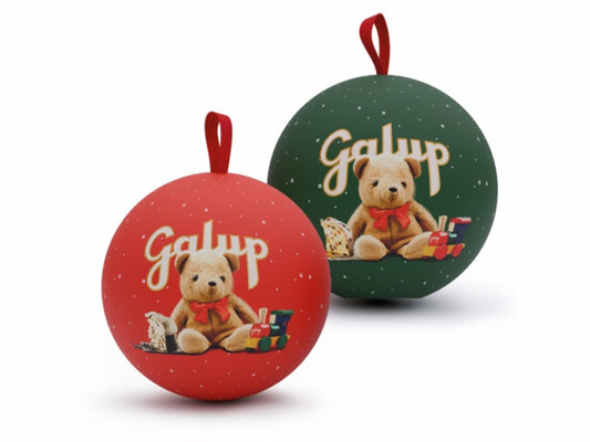 Panettone in Weihnachtskugeln