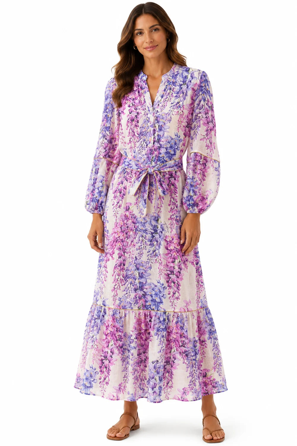 Leinenkleid MONACO LONG Glicine "Luisa Positano"