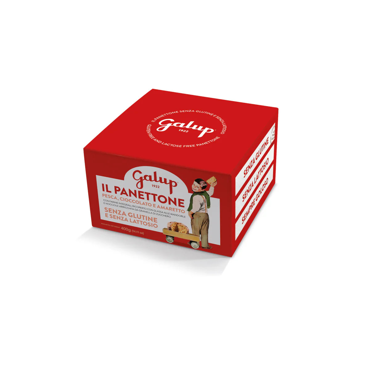 Panettone GLUTENFREE Pfirsich, Schokolade und Amaretto