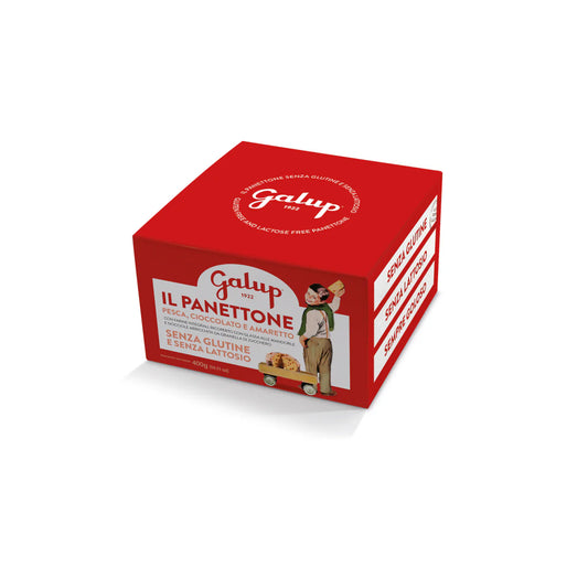 Panettone GLUTENFREE Pfirsich, Schokolade und Amaretto